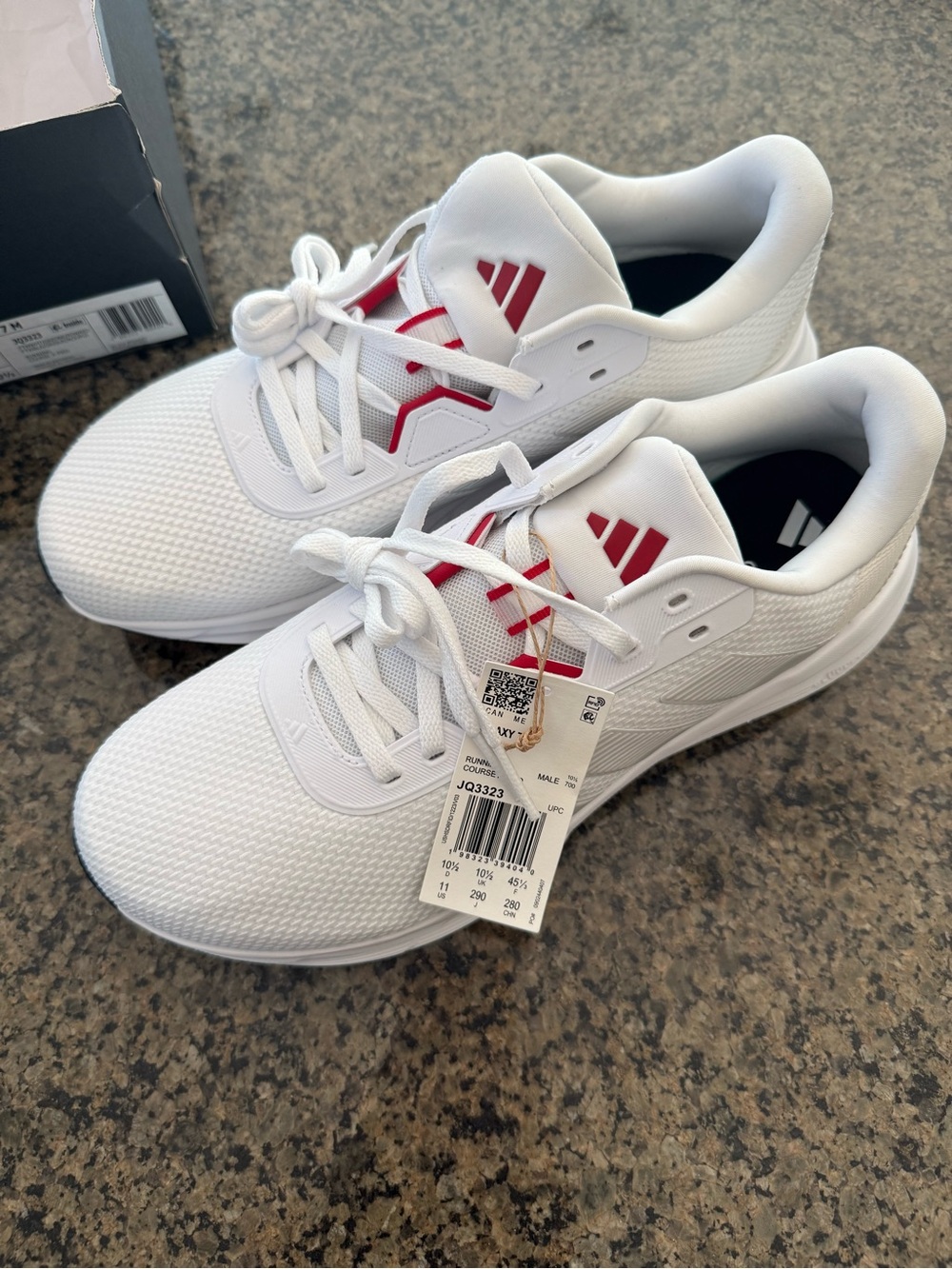 Adidas Men’s White & Red Athletic Sneakers